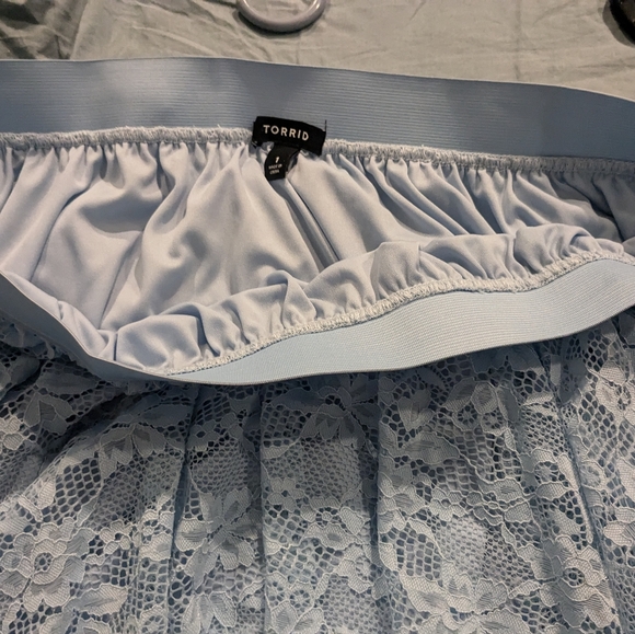 Torrid Light Blue Lace A-Line Skirt - Picture 3 of 3